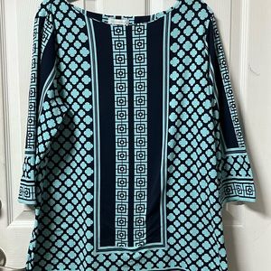 Ladies charter club tunic style top.  Size large.  Used. No holes or stains.